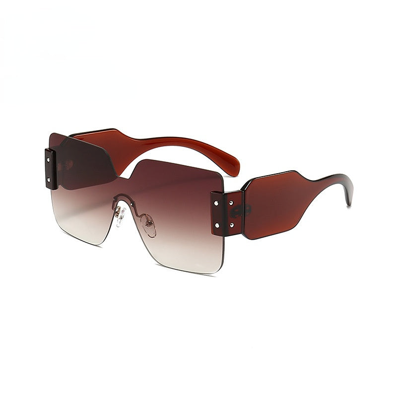 Wholesale PC Brown Large Frame Women's Sunglasses